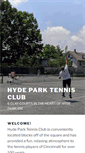 Mobile Screenshot of hydeparktennisclub.com